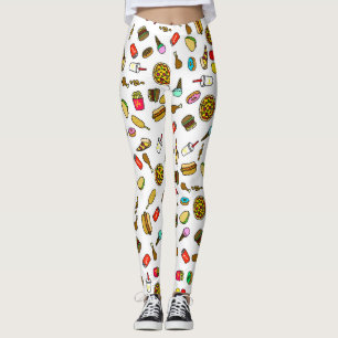 Fast-Food-Cartoon-Leggings Leggings