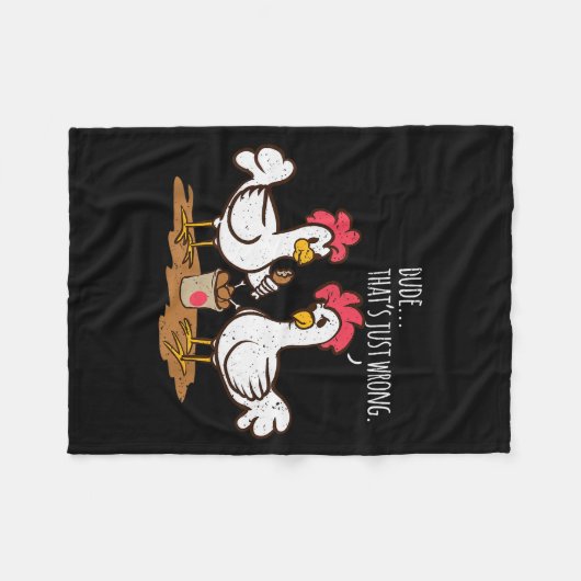 Fast Food Chicken Wings Funny Deep Fried Chicken S Fleecedecke (Vorderseite (Horizontal))