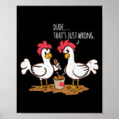 Fast Food Chicken Wings Funny Deep Fried Chicken S Poster (Vorne)