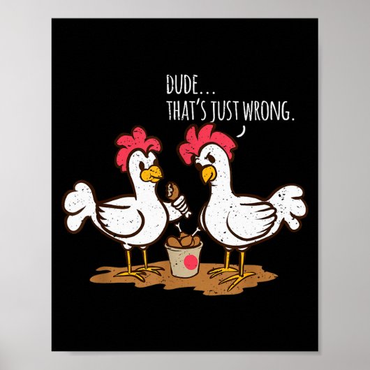 Fast Food Chicken Wings Funny Deep Fried Chicken S Poster (Vorne)