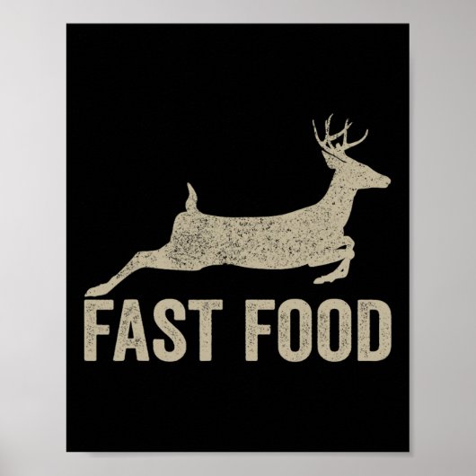 Fast Food Deethunter - Funny Junting T-Shirt Poster (Vorne)