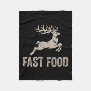Fast Food Deh Funny Joke Jagd Shirt Vater Hunter Fleecedecke