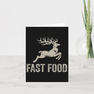 Fast Food Deh Funny Joke Jagd Shirt Vater Hunter Karte