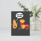 Fast Food Festival Sarcastic Spaß Fries Potato Postkarte (Stehend Vorderseite)