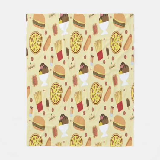 Fast Food Fleece Blanket (Vorderseite)