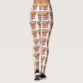 Fast Food French Fry Fries Feinschmecker Print Leg Leggings (Rückseite)