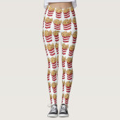 Fast Food French Fry Fries Feinschmecker Print Leg Leggings (Vorderseite)