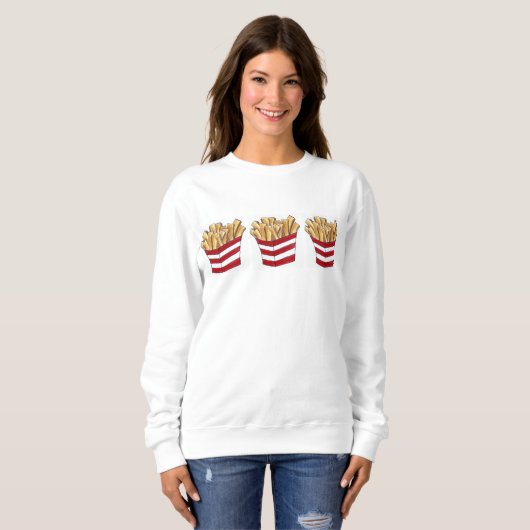 Fast Food French Fry Fries Feinschmecker Sweatshir Sweatshirt (Vorne ganz)