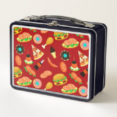 Fast Food Frenzy Red Metall Brotdose (Vorderseite)