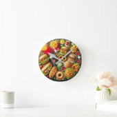 Fast Food Frenzy Wall Clock Runde Wanduhr (Zuhause)