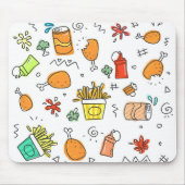 Fast Food Fun Niedlich modern Mousepad (Vorne)