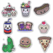 Fast Food Fun & Sweet Treat Stickers for Kids Aufkleber (Vorderseite)