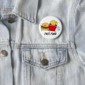 Fast Food Funny Burger and Fries Pun Button (Beispiel)