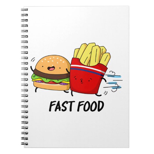 Fast Food Funny Burger and Fries Pun Notizblock (Vorderseite)