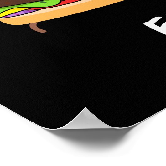 Fast Food Funny Burger and Fries Pun Poster (Ecke)