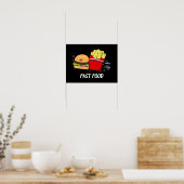 Fast Food Funny Burger and Fries Pun Poster (Küche)
