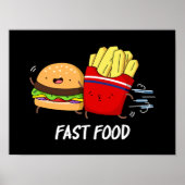 Fast Food Funny Burger and Fries Pun Poster (Vorne)