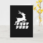 Fast Food Funny Hirsche Jäger Hirsch Jagd Jagd Karte (Gelbe Blume)