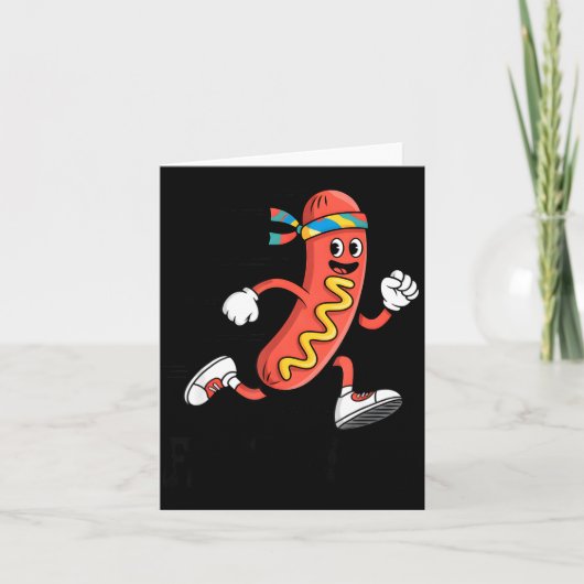 Fast Food Funny Pun Working Out Running Jogging Gy Karte (Vorderseite)