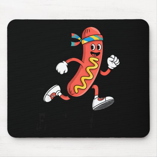 Fast Food Funny Pun Working Out Running Jogging Gy Mousepad (Vorne)