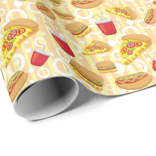 Fast Food Geschenkpapier (Rolleneckpunkt)