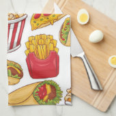 Fast Food  Geschirrtuch (Viertel Falte)