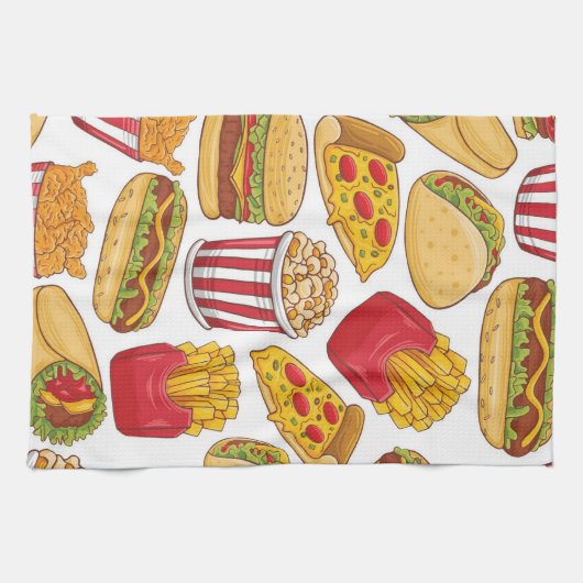 Fast Food  Geschirrtuch (Horizontal)