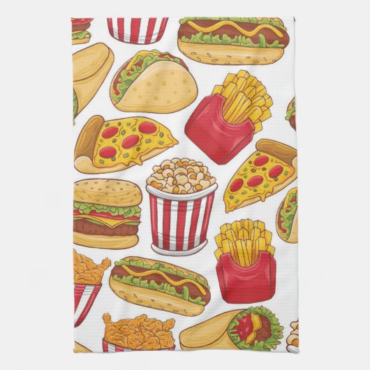 Fast Food  Geschirrtuch (Vertikal)