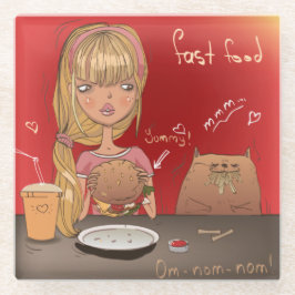 Fast Food Glasuntersetzer