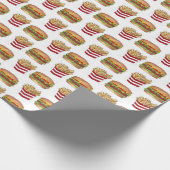 Fast Food Hamburger Burger Cheeseburger Fries Geschenkpapier (Ecke)