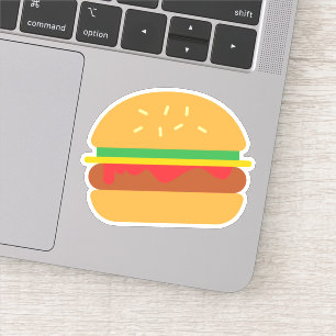Fast Food Hamburger Die Cut Sticker Decal
