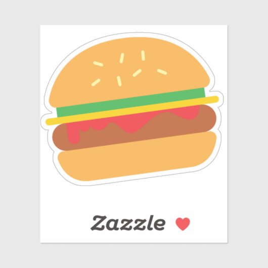 Fast Food Hamburger Die Sticker Decal schneiden (Blatt)