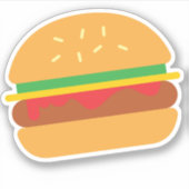 Fast Food Hamburger Die Sticker Decal schneiden (Vorderseite)