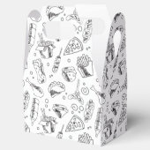 Fast Food Hamburger Fries Hot Dog Hühnermuster Geschenkschachtel (Geöffnet)