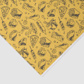 Fast Food Hamburger Fries Hot Dog Hühnermuster Seidenpapier (Ausschnitt)