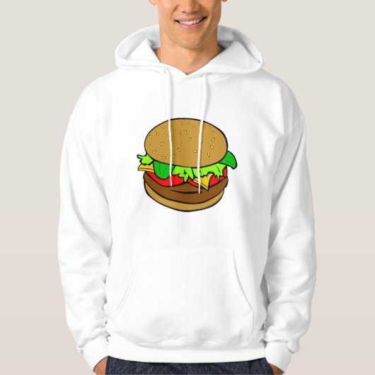 Fast Food-Hamburger Hoodie (Vorderseite)