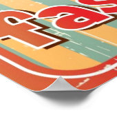 Fast Food Hintergrund mit Drink im Retro-Stil Poster (Ecke)