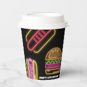 Fast Food Hot Dogs and Hamburger Pappbecher (Vorderseite)