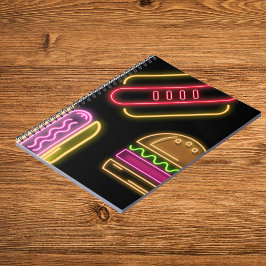 Fast Food Hot Dogs und Hamburger Notizblock