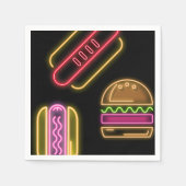 Fast Food Hot Dogs und Hamburger Serviette (Vorderseite)