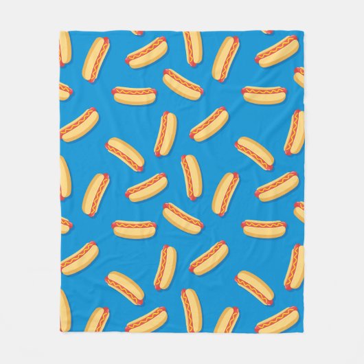 Fast Food Hotdogs-Muster Fleecedecke (Vorderseite)