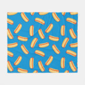 Fast Food Hotdogs-Muster Fleecedecke (Vorderseite (Horizontal))