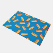 Fast Food Hotdogs-Muster Fußmatte (Schrägansicht)