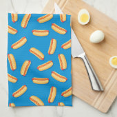Fast Food Hotdogs-Muster Geschirrtuch (Viertel Falte)