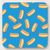 Fast Food Hotdogs-Muster Getränkeuntersetzer (Vorderseite)