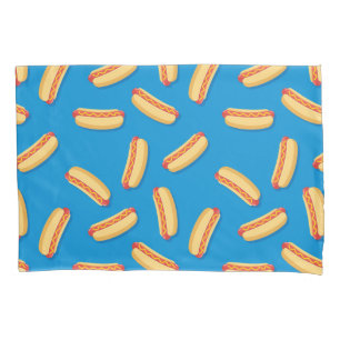 Fast Food Hotdogs-Muster Kissenbezug