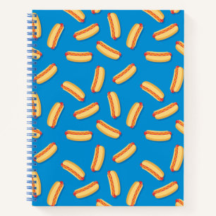Fast Food Hotdogs-Muster Notizblock
