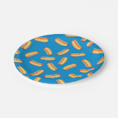 Fast Food Hotdogs-Muster Pappteller (Schrägansicht)