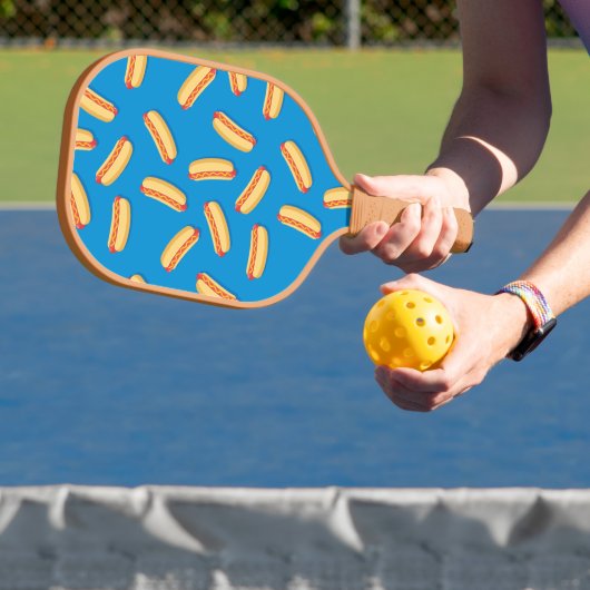 Fast Food Hotdogs-Muster Pickleball Schläger (InSitu)
