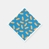 Fast Food Hotdogs-Muster Serviette (Ecke)